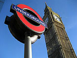 Il Cartello Underground e il Big Ben di Londra